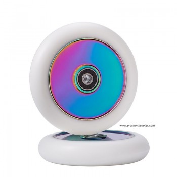 Super Light Air Scooter Wheels 110mm , White Air Scooter Wheels 110mm, Air Wheels for Pro Scooter Wheels, Neo Chrome Air Scooter Wheels 110mm