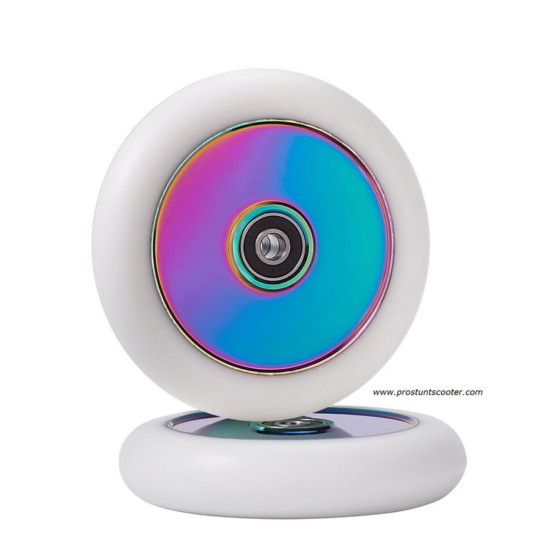 Super Light Air Scooter Wheels 110mm , White Air Scooter Wheels 110mm, Air Wheels for Pro Scooter Wheels, Neo Chrome Air Scooter Wheels 110mm